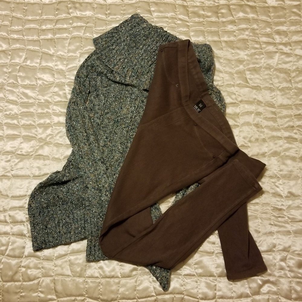 Hue brown skinny fit jeggings